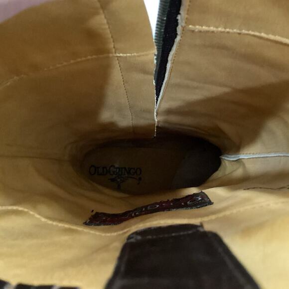 Old Gringo Melissa 15" In Chocolate Brown Western Cowgirl Snip Toe Size 9 Boots - Picture 8 of 10